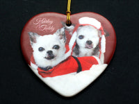 Ceramic 'Harley & Teddy' Heart Ornament