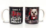 Coffee Mug "Take a Bite Out of Puppy Mills"
