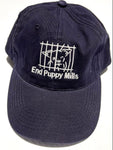 Navy Embroidered Cap - End Puppy Mills