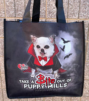 Tote or Trick-or-Treat Bag - Take a Bite out of Puppy Mills!