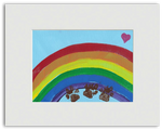 Ready-to-Frame Print "Somewhere Over The Rainbow" - Art by Teddy