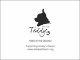 Art by Teddy - Set of 4 'Oh Where the Toes Can Go' Notecards