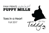 Ready-to-Frame Print "Toes in a Heart" - Art by Teddy
