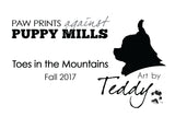 Ready-to-Frame Print "Toes in the Mountains" - Art by Teddy