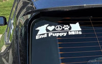 Window Decal - End Puppy Mills (Harley & Teddy)