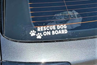 Window Decal - Rescue Dog on Board 2