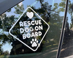 Window Decal - Rescue Dog on Board