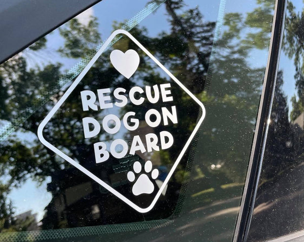 Window Decal - Rescue Dog on Board