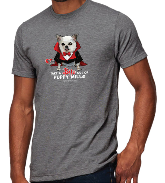 T-Shirt (Unisex, Dark Gray) - 2021 Take a Bite out of Puppy Mills!