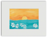 Ready-to-Frame Print "Toes in the Ocean" - Art by Teddy