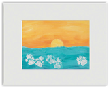 Ready-to-Frame Print "Toes in the Ocean" - Art by Teddy