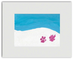 Ready-to-Frame Print "Toes in the Snow" - Art by Teddy