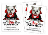 Stickers (50 pack) - Take a Bite out of Puppy Mills!