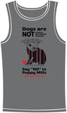 Tank Top (Unisex) Grey - "Dogs are NOT Products"