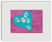Ready-to-Frame Print "Toes in a Heart" - Art by Teddy