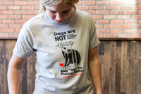 T-Shirt (Unisex) Heather Grey - "Dogs Are NOT Products"